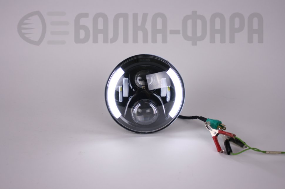 Комплект (2 шт.) светодиодных фар головного света 7 дюймов, 90 Ватт, черные JH07