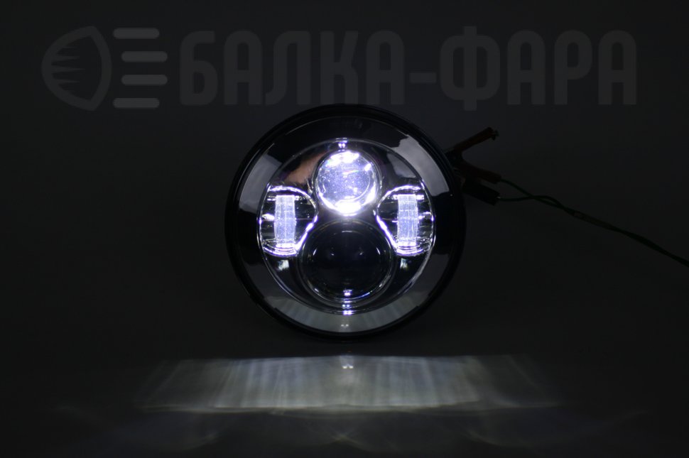 Комплект (2 шт.) светодиодных фар головного света, 90 Ватт, хром