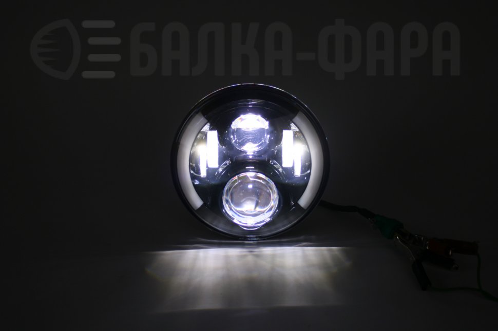 Светодиодная фара 7 дюймов, 40 Ватт, черная, 1 штука в комплекте